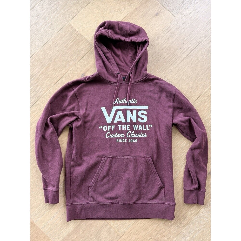 VANS Off the Wall Men's Size M Maroon Lightweight Pullover Hoodie MEDIUM